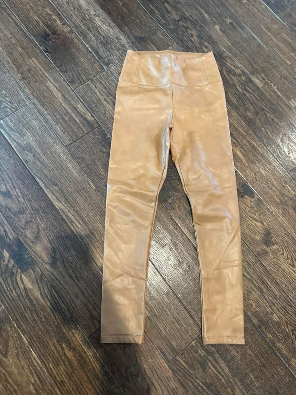 SPANX Faux Leather Tan Leggings